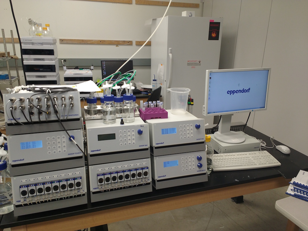 Bioreactor controllers in the lab in 529 JEB